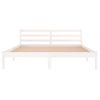 Cama Matrimonial | Cama Para Adultos | Estructura De Cama Madera Maciza De Pino Blanco 160x200 Cm Cfw592286