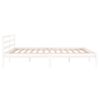 Cama Matrimonial | Cama Para Adultos | Estructura De Cama Madera Maciza De Pino Blanco 160x200 Cm Cfw592286