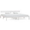 Cama Matrimonial | Cama Para Adultos | Estructura De Cama Madera Maciza De Pino Blanco 200x200 Cm Cfw914489