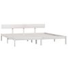 Cama Matrimonial | Cama Para Adultos | Estructura De Cama Madera Maciza De Pino Blanco 200x200 Cm Cfw914489