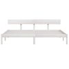 Cama Matrimonial | Cama Para Adultos | Estructura De Cama Madera Maciza De Pino Blanco 200x200 Cm Cfw914489