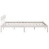 Cama Matrimonial | Cama Para Adultos | Estructura De Cama Madera Maciza De Pino Blanco 200x200 Cm Cfw914489