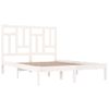 Cama Matrimonial | Cama Para Adultos | Estructura De Cama Madera Maciza De Pino Blanco 200x200 Cm Cfw936052