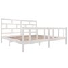 Cama Matrimonial | Cama Para Adultos | Estructura De Cama Madera Maciza De Pino Blanco 200x200 Cm Cfw197285