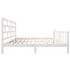 Cama Matrimonial | Cama Para Adultos | Estructura De Cama Madera Maciza De Pino Blanco 200x200 Cm Cfw197285