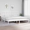 Cama Matrimonial | Cama Para Adultos | Estructura De Cama Madera Maciza De Pino Blanco 200x200 Cm Cfw529617