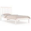 Cama Individual | Cama Para Adultos | Estructura De Cama Individual Madera Maciza Blanco 75x190 Cm Cfw965641