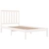 Cama Individual | Cama Para Adultos | Estructura De Cama Individual Madera Maciza Blanco 75x190 Cm Cfw965641