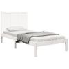 Cama Individual | Cama Para Adultos | Estructura De Cama Madera Maciza Individual Blanco 75x190 Cm Cfw683922