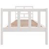 Cama Individual | Cama Para Adultos | Estructura De Cama Madera Maciza De Pino Blanco 75x190 Cm Cfw703815