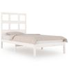 Cama Individual | Cama Para Adultos | Estructura De Cama Individual Madera Maciza Blanco 75x190 Cm Cfw713970