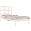 Cama Individual | Cama Para Adultos | Estructura De Cama Individual Madera Maciza Blanco 75x190 Cm Cfw713970