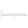 Cama Individual | Cama Para Adultos | Estructura De Cama Madera Maciza De Pino Blanco 75x190 Cm Cfw265445