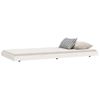 Cama Individual | Cama Para Adultos | Estructura De Cama Madera Maciza De Pino Blanco 75x190 Cm Cfw973084