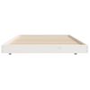 Cama Individual | Cama Para Adultos | Estructura De Cama Madera Maciza De Pino Blanco 75x190 Cm Cfw973084