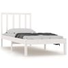 Cama Individual | Cama Para Adultos | Estructura De Cama Madera Maciza Individual Blanco 90x190 Cm Cfw671833