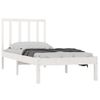 Cama Individual | Cama Para Adultos | Estructura De Cama Madera Maciza Individual Blanco 90x190 Cm Cfw671833