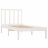 Cama Individual | Cama Para Adultos | Estructura De Cama Madera Maciza Individual Blanco 90x190 Cm Cfw671833