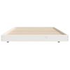 Cama Individual | Cama Para Adultos | Estructura De Cama Madera Maciza De Pino Blanco 90x190 Cm Cfw251891