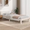 Cama Individual | Cama Para Adultos | Estructura De Cama Madera Maciza De Pino Blanco 90x200 Cm Cfw208263