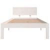 Cama Individual | Cama Para Adultos | Estructura De Cama Madera Maciza De Pino Blanco 90x200 Cm Cfw208263