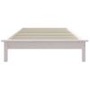 Cama Individual | Cama Para Adultos | Estructura De Cama Madera Maciza De Pino Blanco 90x200 Cm Cfw953386