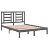 Cama Matrimonial | Cama Para Adultos | Estructura De Cama Doble Madera Maciza De Pino Gris 135x190 Cm Cfw451486