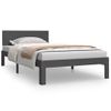 Cama Individual | Cama Para Adultos | Estructura De Cama Madera Maciza De Pino Gris 100x200 Cm Cfw538130