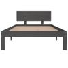 Cama Individual | Cama Para Adultos | Estructura De Cama Madera Maciza De Pino Gris 100x200 Cm Cfw538130