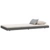 Cama Individual | Cama Para Adultos | Estructura De Cama Madera Maciza De Pino Gris 75x190 Cm Cfw319638