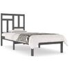 Cama Individual | Cama Para Adultos | Estructura De Cama Madera Maciza De Pino Gris 90x200 Cm Cfw268954