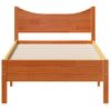 Cama Para Adulto | Cama Individual | Estructura De Cama Madera Maciza De Pino Marrón Cera 75x190 Cm Cfw490718