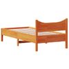 Cama Para Adulto | Cama Individual | Estructura De Cama Madera Maciza De Pino Marrón Cera 75x190 Cm Cfw490718