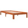 Cama Para Adulto | Cama Individual | Estructura De Cama Madera Maciza De Pino Marrón Cera 90x190 Cm Cfw808927