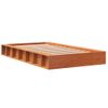 Cama Individual | Cama Para Adultos | Estructura De Cama Madera Maciza De Pino Marrón Cera 90x190 Cm Cfw858238