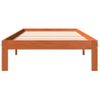 Cama Para Adulto | Cama Individual | Estructura De Cama Madera Maciza De Pino Marrón Cera 90x200 Cm Cfw116012