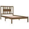 Cama Individual | Cama Para Adultos | Estructura De Cama Madera Maciza De Pino Marrón Miel 100x200 Cm Cfw685024