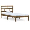 Cama Individual | Cama Para Adultos | Estructura De Cama Madera Maciza De Pino Marrón Miel 100x200 Cm Cfw233236