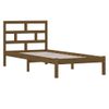 Cama Individual | Cama Para Adultos | Estructura De Cama Madera Maciza De Pino Marrón Miel 100x200 Cm Cfw233236