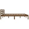 Cama Matrimonial | Cama Para Adultos | Estructura De Cama Madera Maciza De Pino Marrón Miel 150x200 Cm Cfw290364