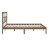 Cama Matrimonial | Cama Para Adultos | Estructura De Cama Madera Maciza De Pino Marrón Miel 200x200 Cm Cfw109121