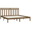 Cama Matrimonial | Cama Para Adultos | Estructura De Cama Madera Maciza De Pino Marrón Miel 200x200 Cm Cfw590666