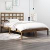 Cama Matrimonial | Cama Para Adultos | Estructura De Cama Madera Maciza De Pino Marrón Miel 200x200 Cm Cfw258236