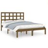 Cama Matrimonial | Cama Para Adultos | Estructura De Cama Madera Maciza De Pino Marrón Miel 200x200 Cm Cfw258236