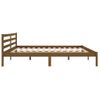 Cama Matrimonial | Cama Para Adultos | Estructura De Cama Madera Maciza De Pino Marrón Miel 200x200 Cm Cfw221538