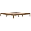 Cama Matrimonial | Cama Para Adultos | Estructura De Cama Madera Maciza De Pino Marrón Miel 200x200 Cm Cfw696845