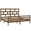 Cama Matrimonial | Cama Para Adultos | Estructura De Cama Madera Maciza De Pino Marrón Miel 200x200 Cm Cfw527290