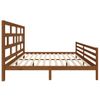 Cama Matrimonial | Cama Para Adultos | Estructura De Cama Madera Maciza De Pino Marrón Miel 200x200 Cm Cfw527290