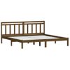 Cama Matrimonial | Cama Para Adultos | Estructura De Cama Madera Maciza De Pino Marrón Miel 200x200 Cm Cfw578067