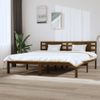 Cama Matrimonial | Cama Para Adultos | Estructura De Cama Madera Maciza De Pino Marrón Miel 200x200 Cm Cfw926972